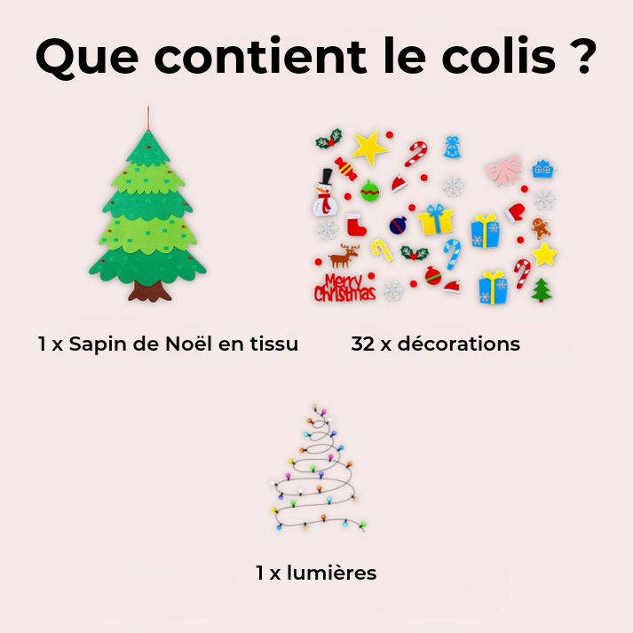 Sapin de Noël en tissu