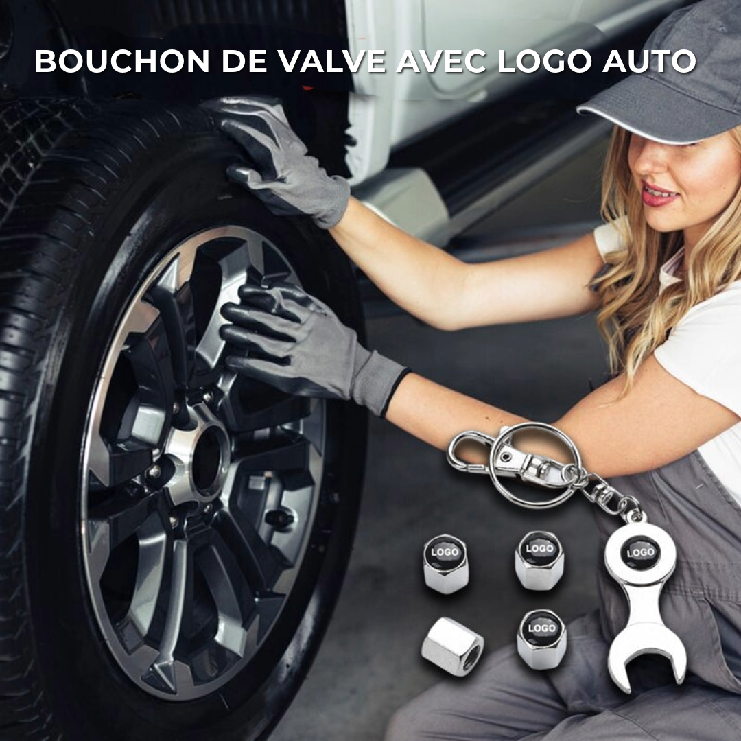 Bouchon de valve avec logo auto