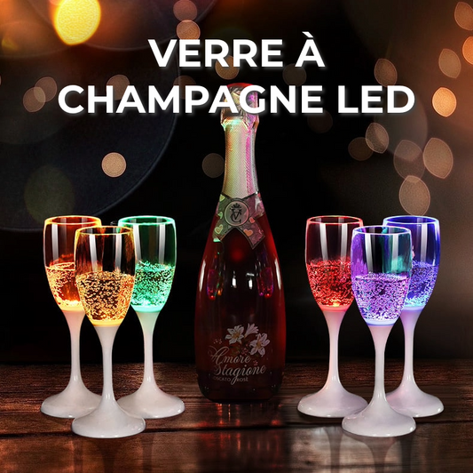 Verre à champagne LED