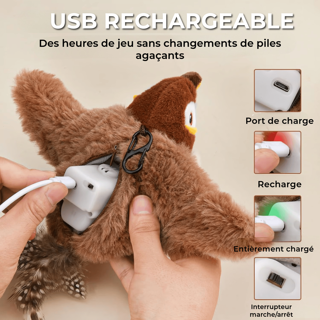Jouet interactif en forme d'oiseau