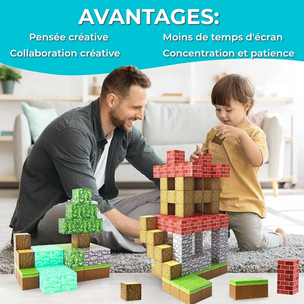 Set de blocs magnétiques Minecraft