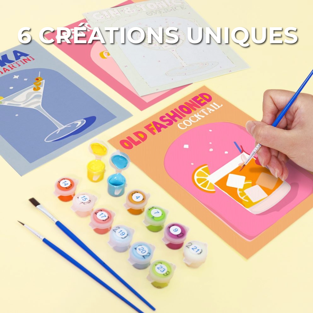6 Mini Peintures Cocktail