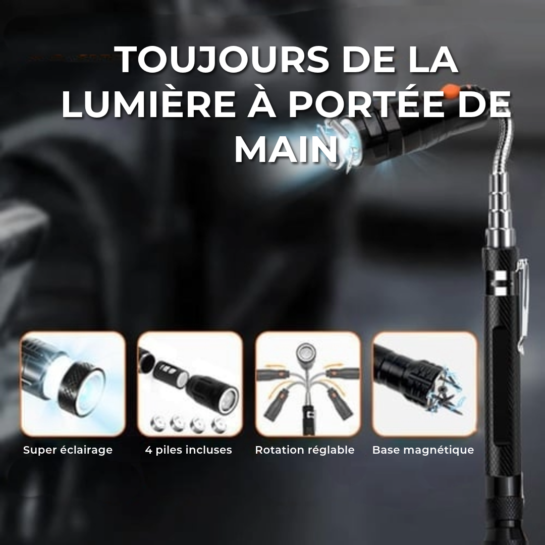 Lampe télescopique magnétique