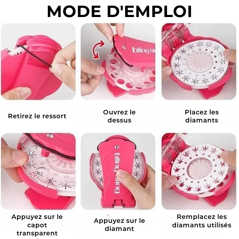 Accessoire cheveux diamant | 12 bandes