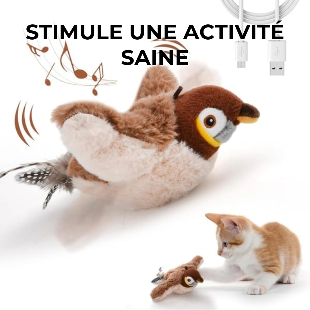 Jouet interactif en forme d'oiseau