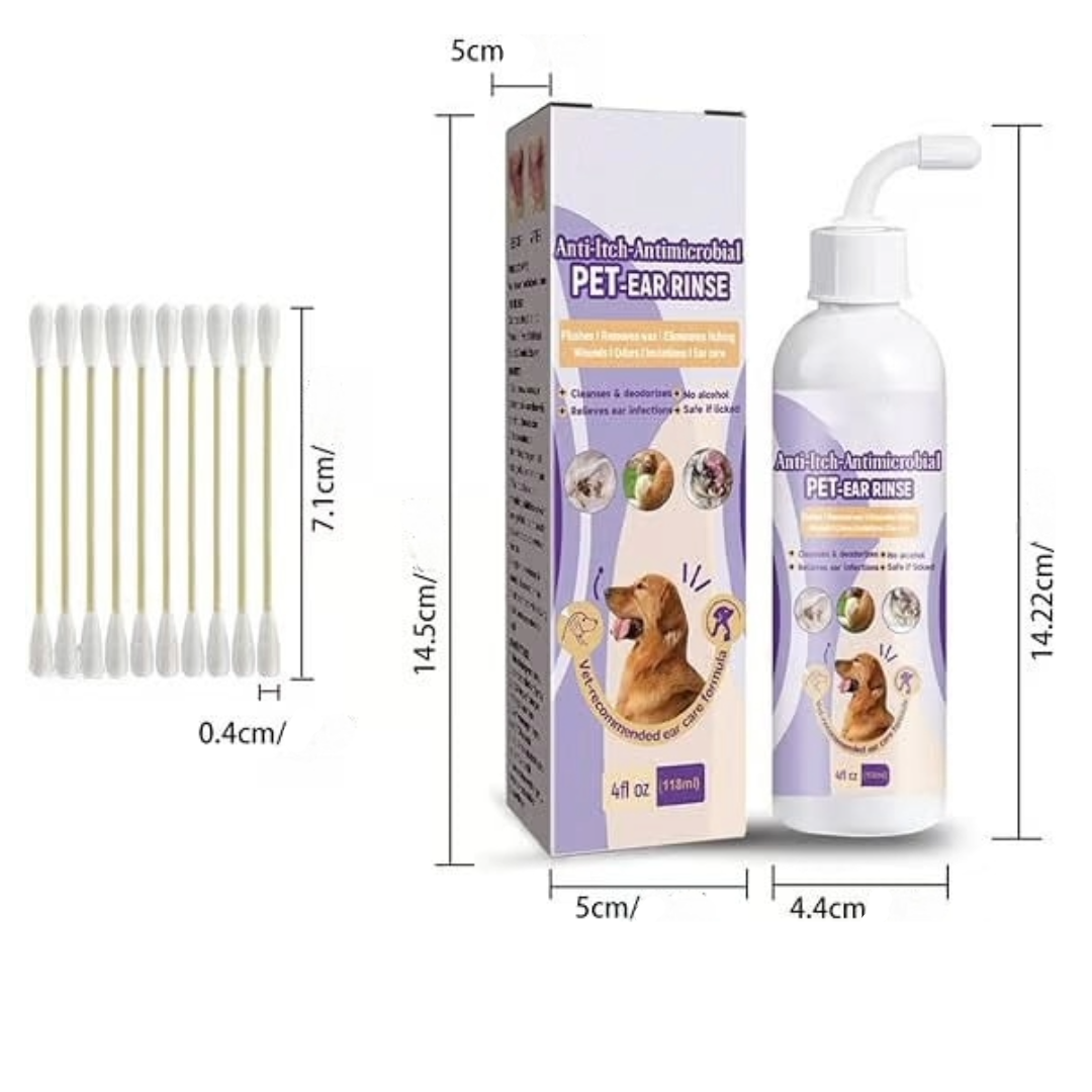 Nettoyant auriculaire profond pour animaux