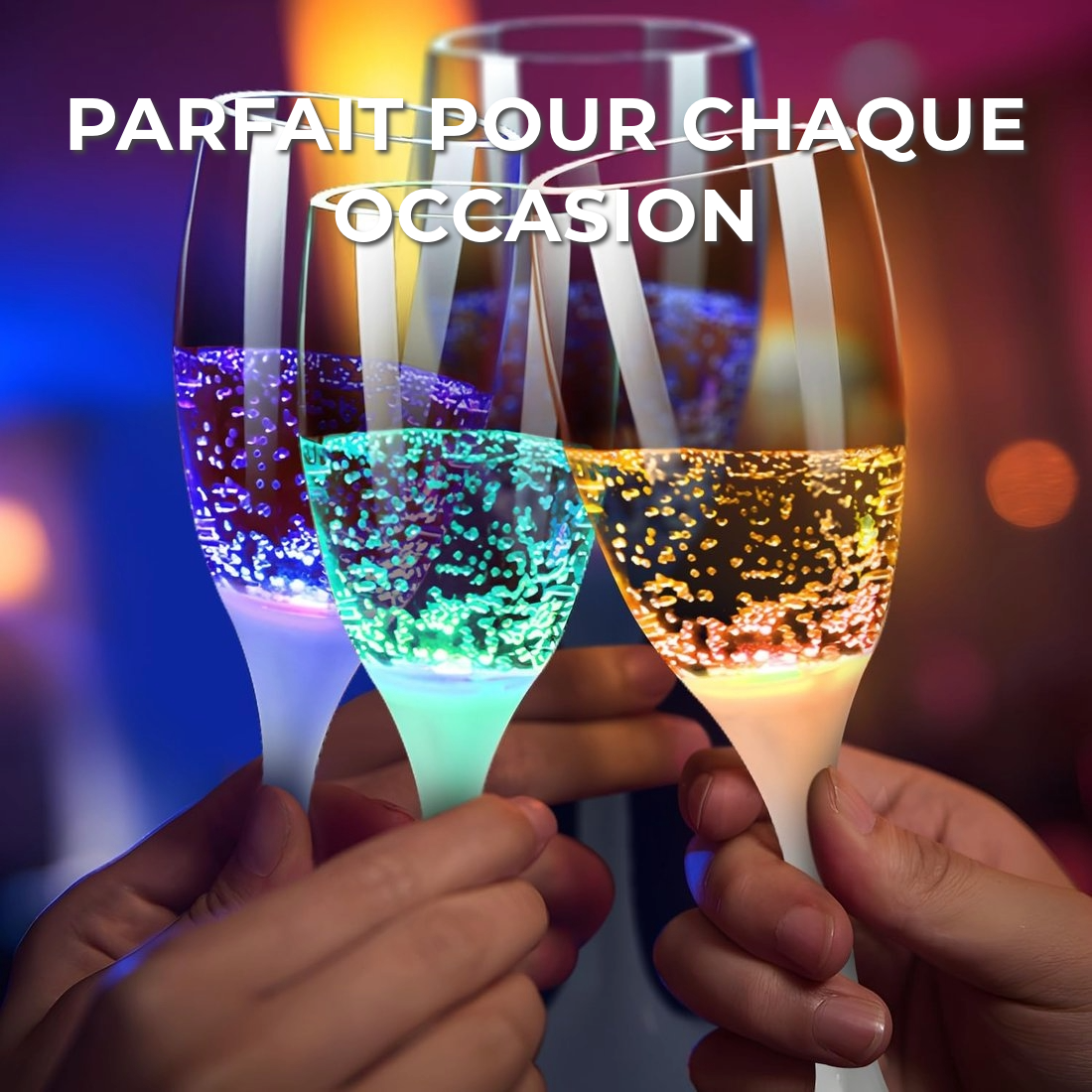 Verre à champagne LED