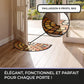 Tapis d'entrée demi-lune style bohème – Antidérapant & Doux