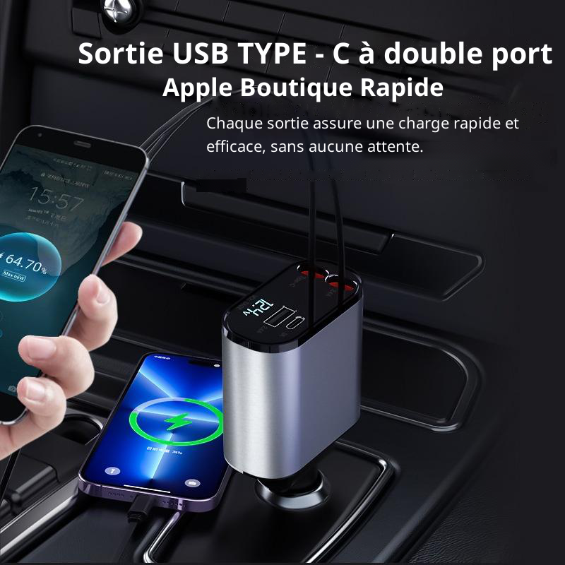 Smart™ | Chargeur de voiture 4-en-1