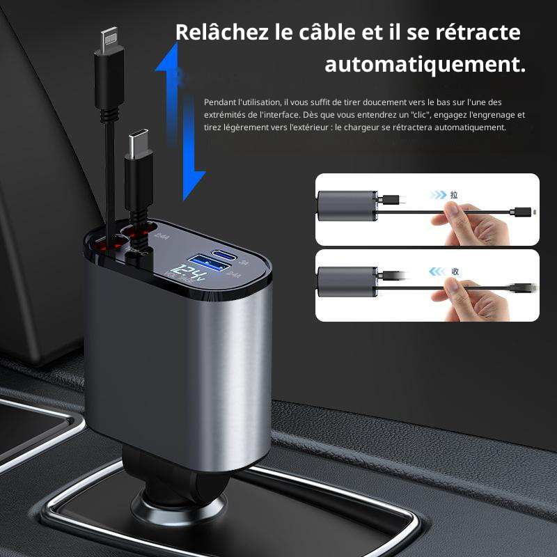 Smart™ | Chargeur de voiture 4-en-1