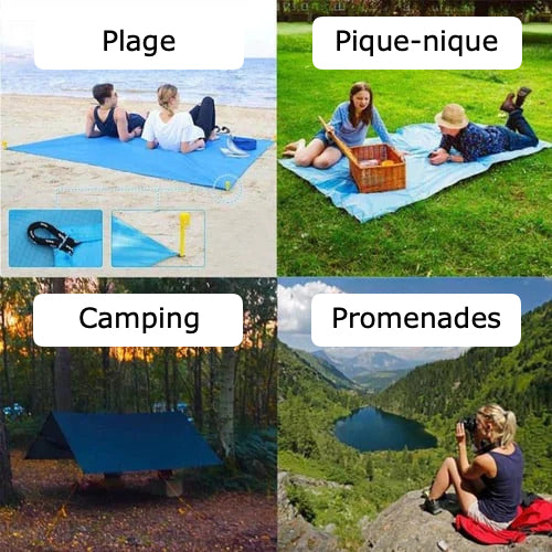 Serviette de plage multifonctionnelle