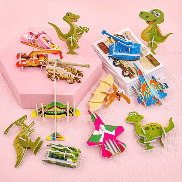 Set de puzzle 3D dessin animé | 25 puzzles