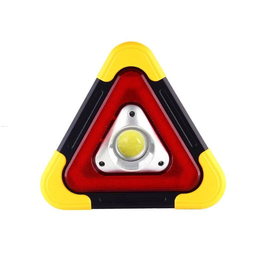 Triangle de signalisation LED 2-en-1 à énergie solaire