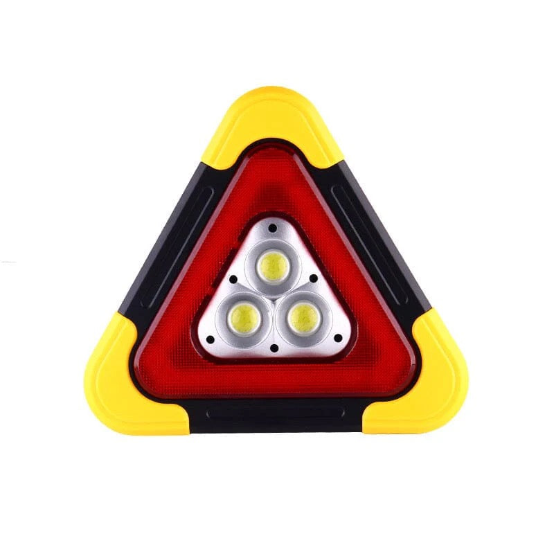Triangle de signalisation LED 2-en-1 à énergie solaire
